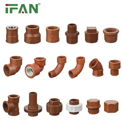 Raccord PPH durable de 1/2" de couleur marron